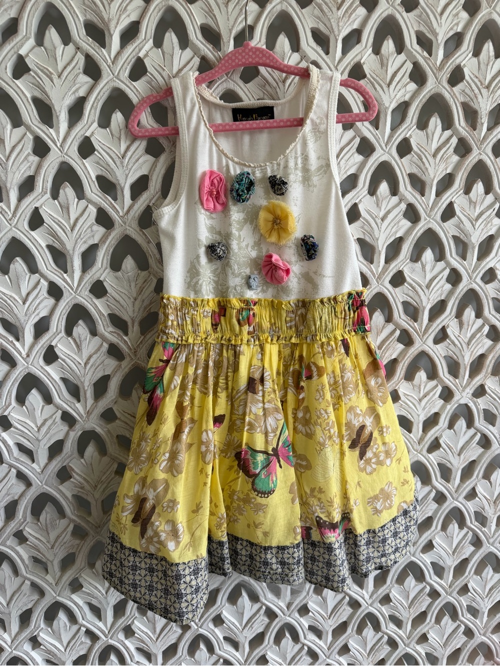 Hannah Banana Butterfly and Floral Dress Size 6